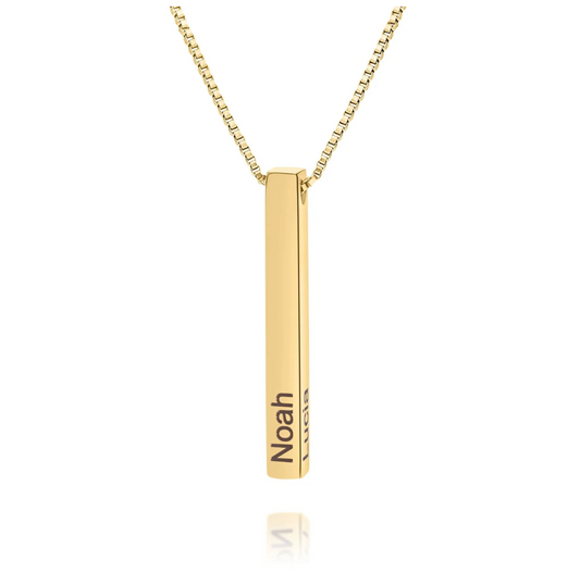 Collier Personnalisé Barre 3D
